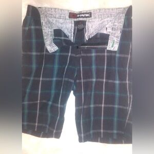Tony Hawk 30 Mens Skate Shorts Blackwatch Plaid